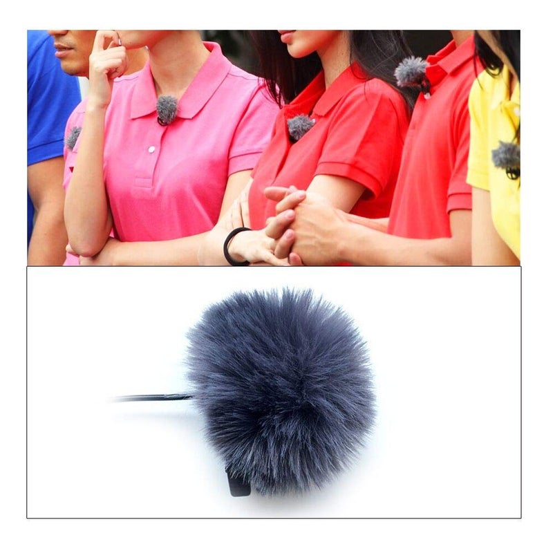 BornFeel Lavalier Wind Muff 3 Pack Lapel Microphone Wind Muff 0.2/0.4 Inch Furry Lav Windscreen Windproof Wind Screen (0.2inch, Gray) - Image 4